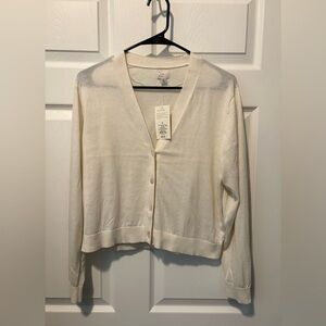 a new day Women's Ivory V-Neck Cardigan